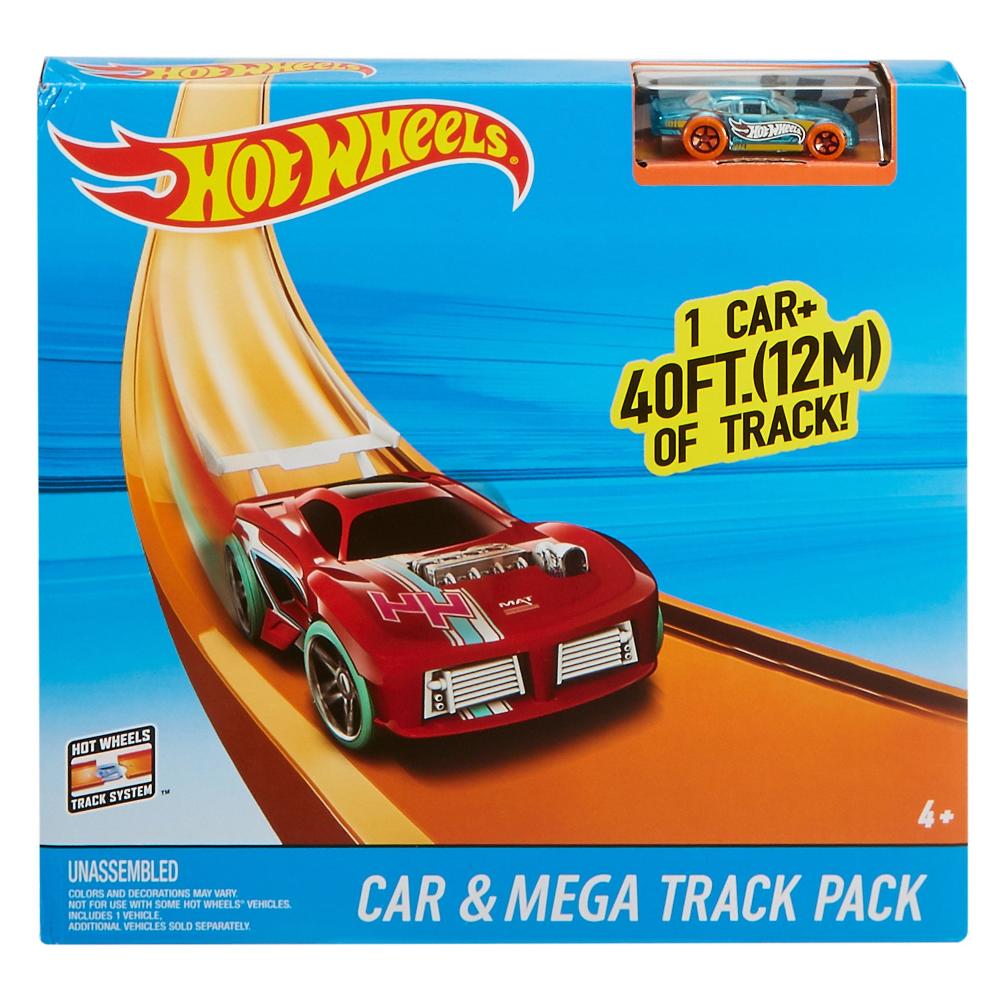 HOT WHEELS CAR and MEGA TRACK PACK