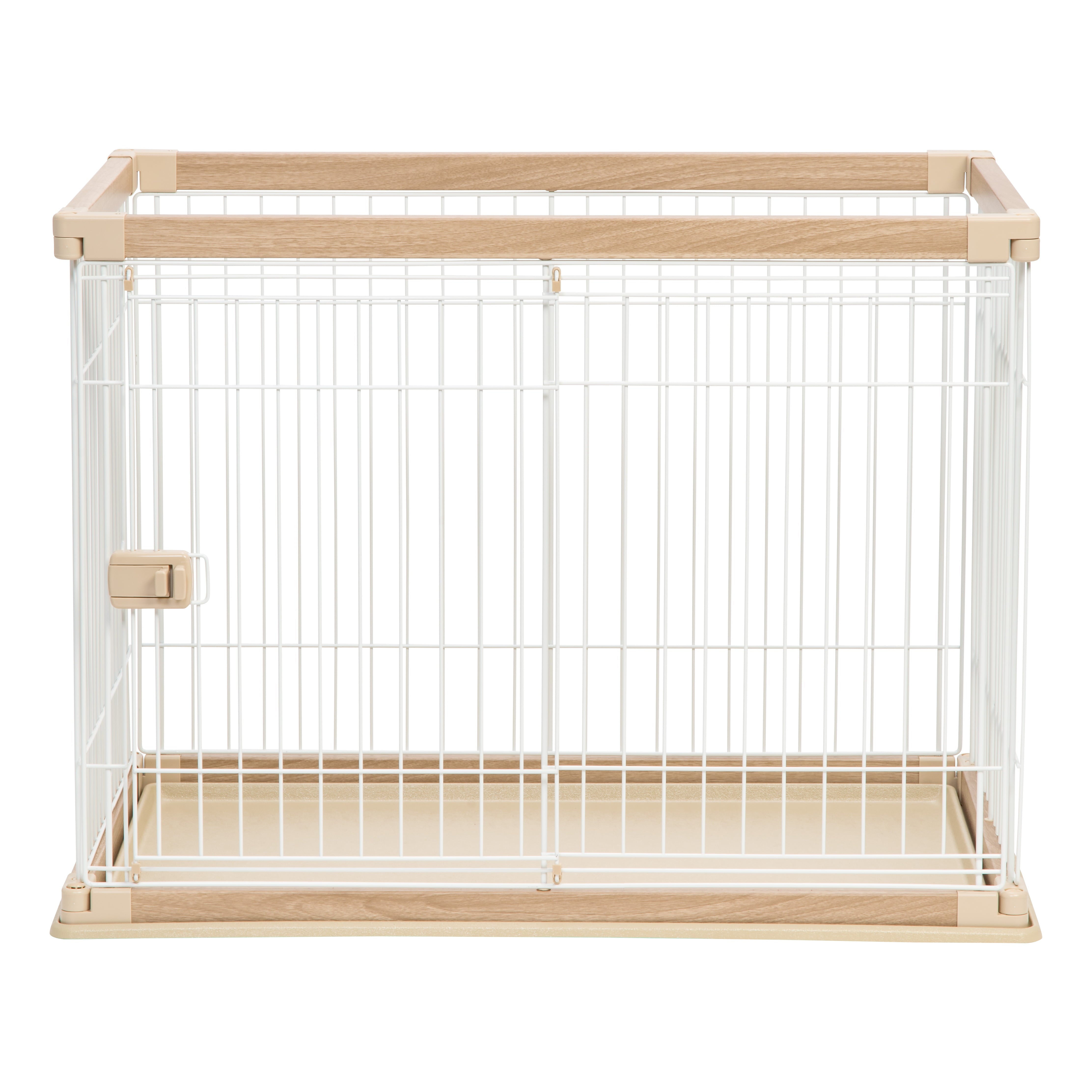 IRIS Medium Wire Open Pet Pen， Brown/White