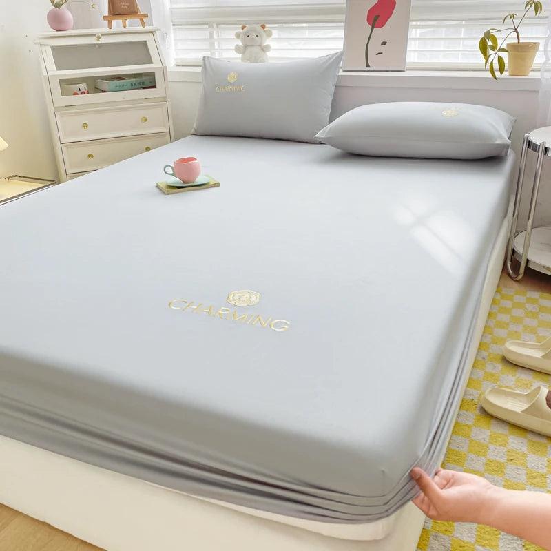 Jogo de Cama CharmeSoberano™ 600 Fios - Algodão Egípcio e Elegância Noturna!