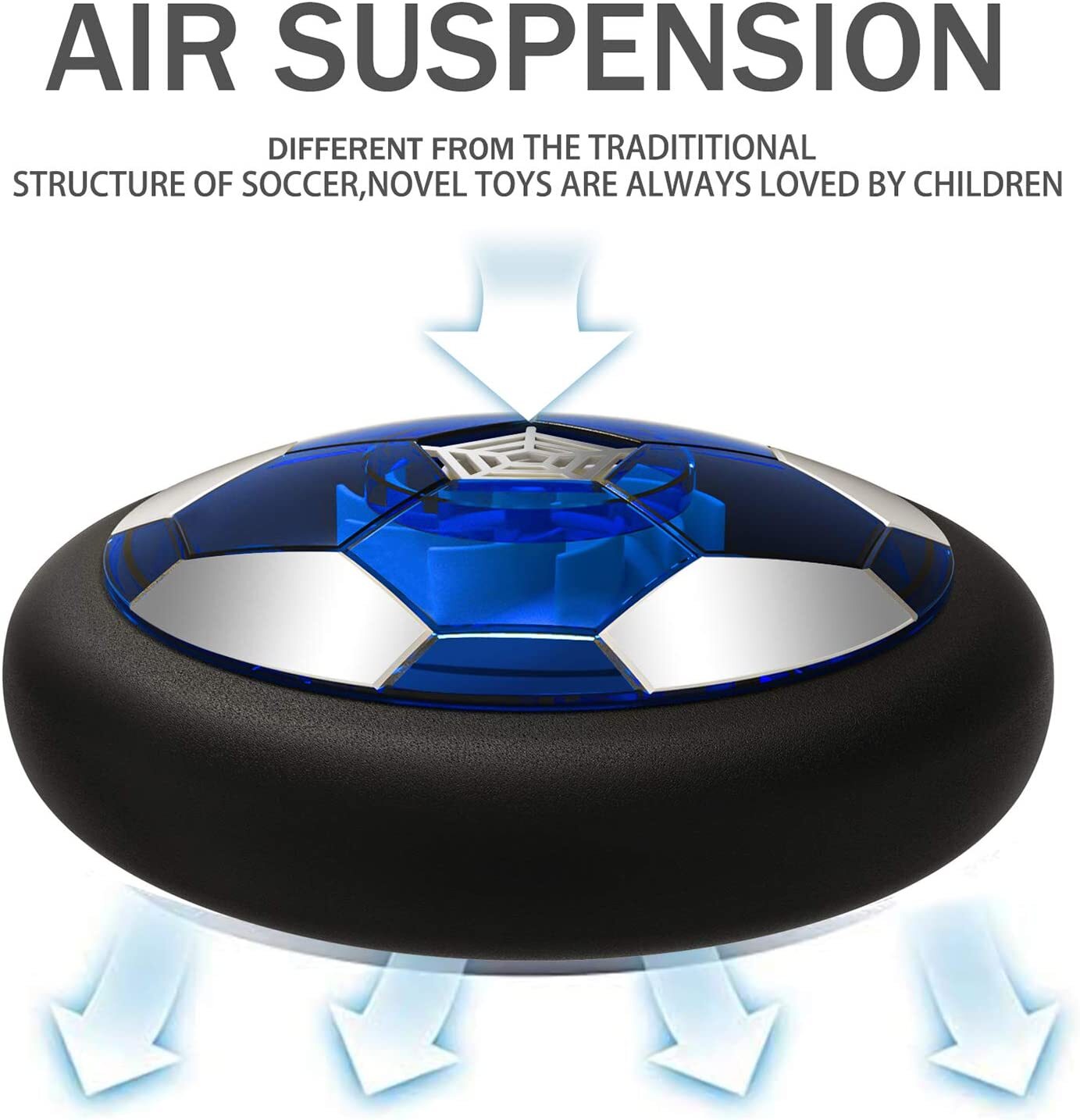 Flooyes Hover Soccer Ball Kids Toy，with 2 Goals and Inflatable Ball， Indoor Floating Soccer， Gifts for Age 3 -10 Years Old Boys Girls