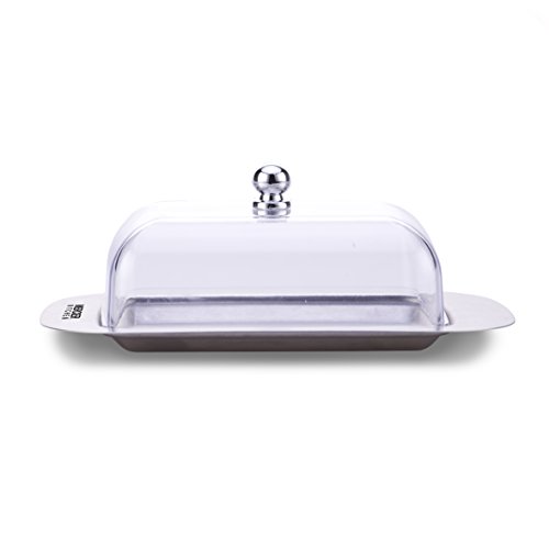 MERCIER Stainless Steel Butter Dish (See-Through Lid)