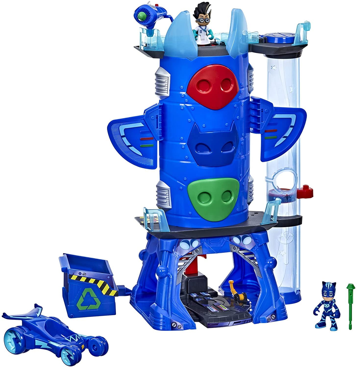 PJ Masks Deluxe Battle HQ Preschool Toy  Headquarters Playset with 2 Action Figures  Cat-Car Vehicle  and More for Kids Ages 3 and Up