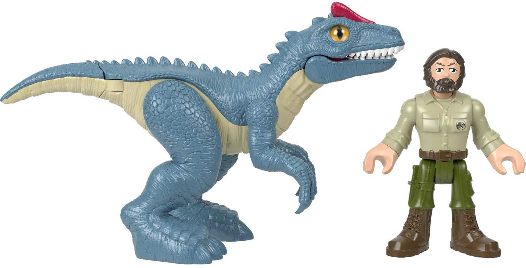 Imaginext Jurassic World Allosaurus Dinosaur and Ranger Figure