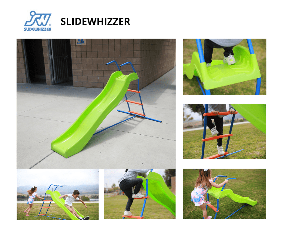Platports Kids 6' Outdoor Freestanding Playground Slide for Children