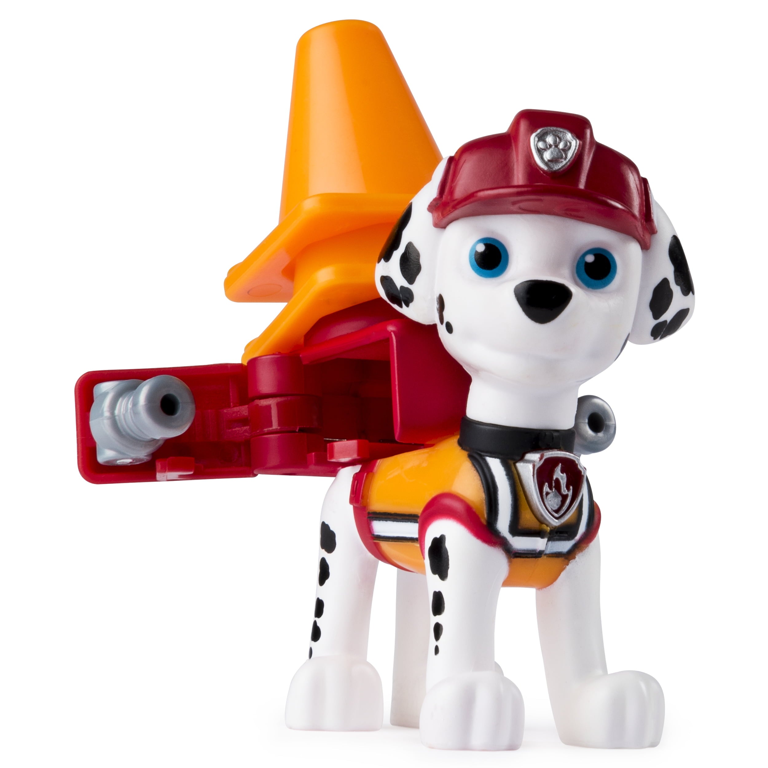 PAW Patrol， Ultimate Rescue Construction Marshall Figure with Flip Open Backpack， for Ages 3 and Up
