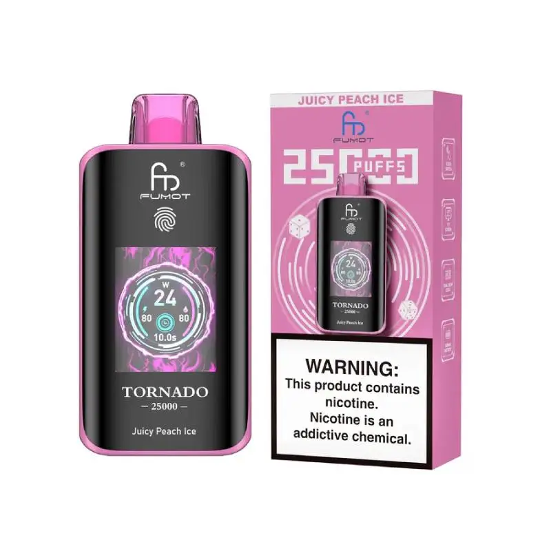 🧊 Fumot Tornado 25K – Einweg-Vape mit Dual-Mesh-Coil & LED-Display 🍓🥭🍏