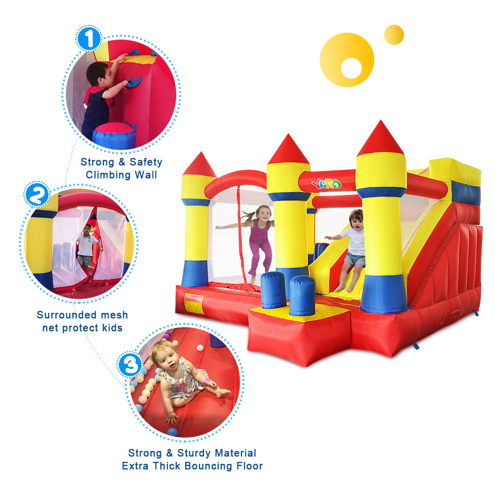 YARD Bounce House Inflatable Bouncy Castle Slide with Blower PVC Nylon 12.5*13.1*8.2ft