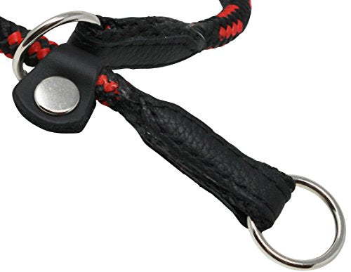 Dogs My Love Round Braided Rope Nylon Choke Dog Collar with Sliding Stopper (16