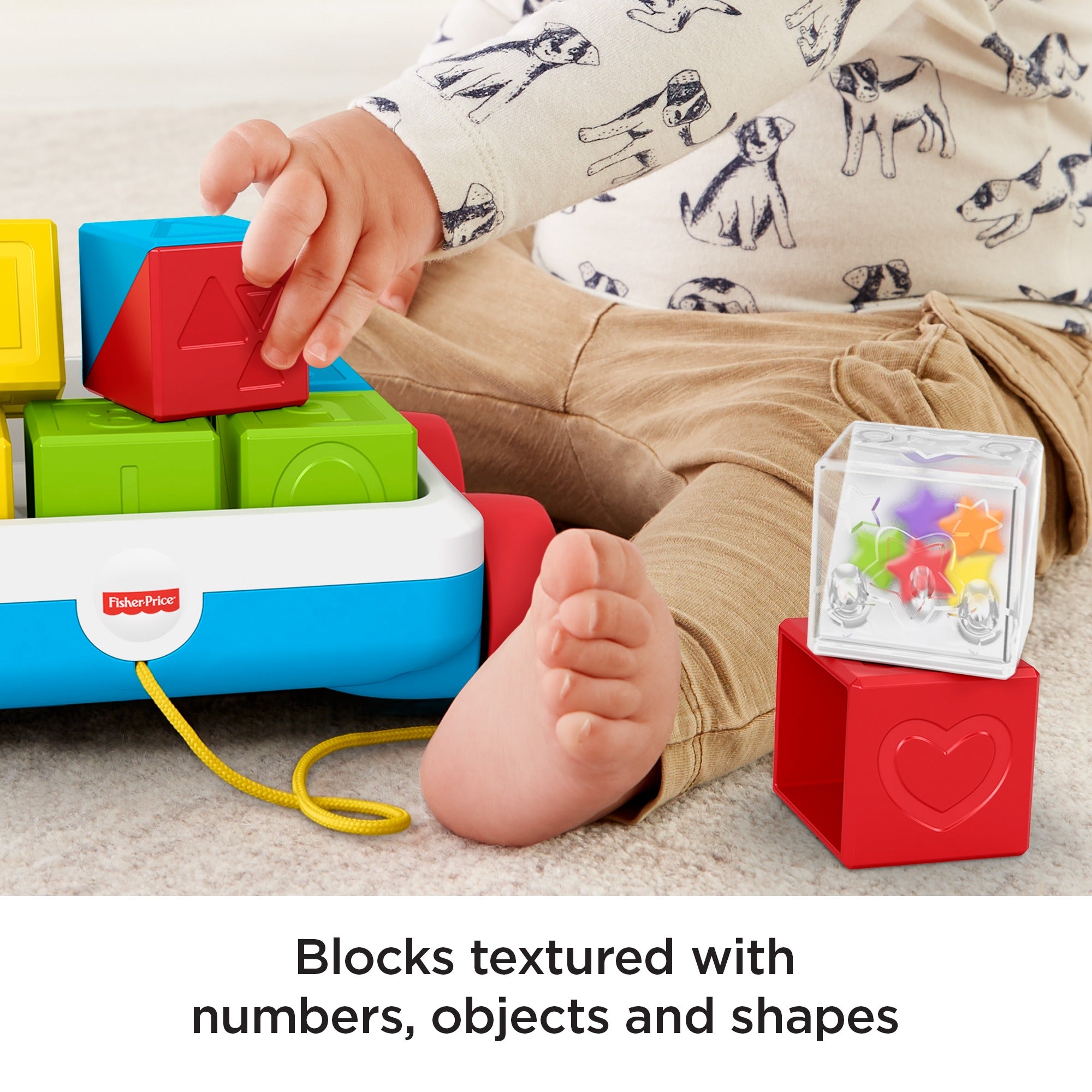 Fisher-Price Pull-Along Activity Blocks， Toy Wagon For Babies