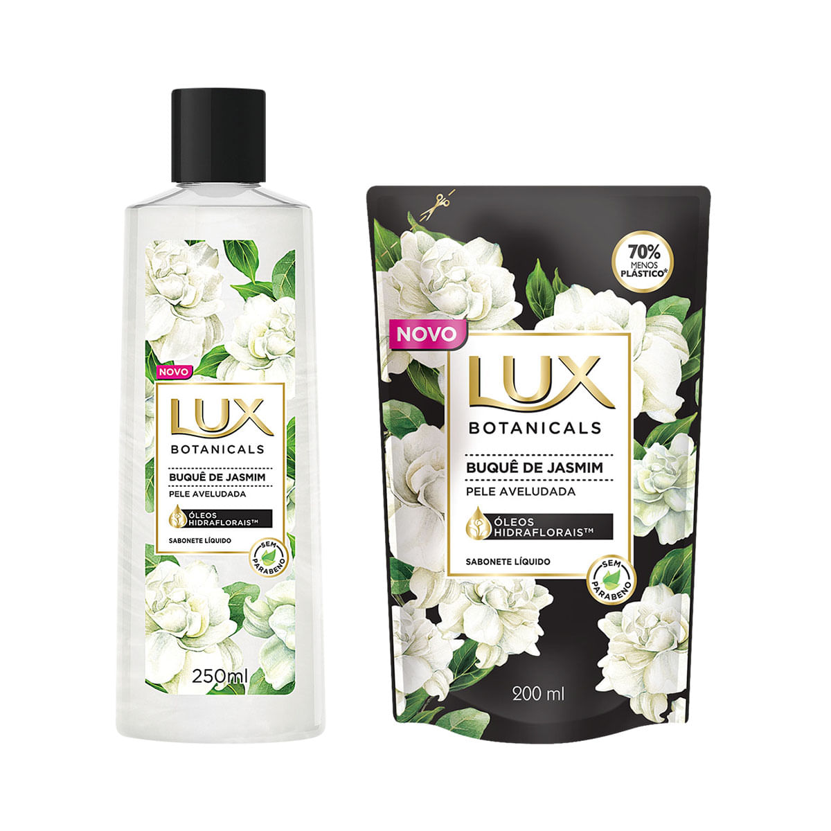 Kit Sabonete Liquido Lux Buque de Jasmin 250ml + Refil de 200ml