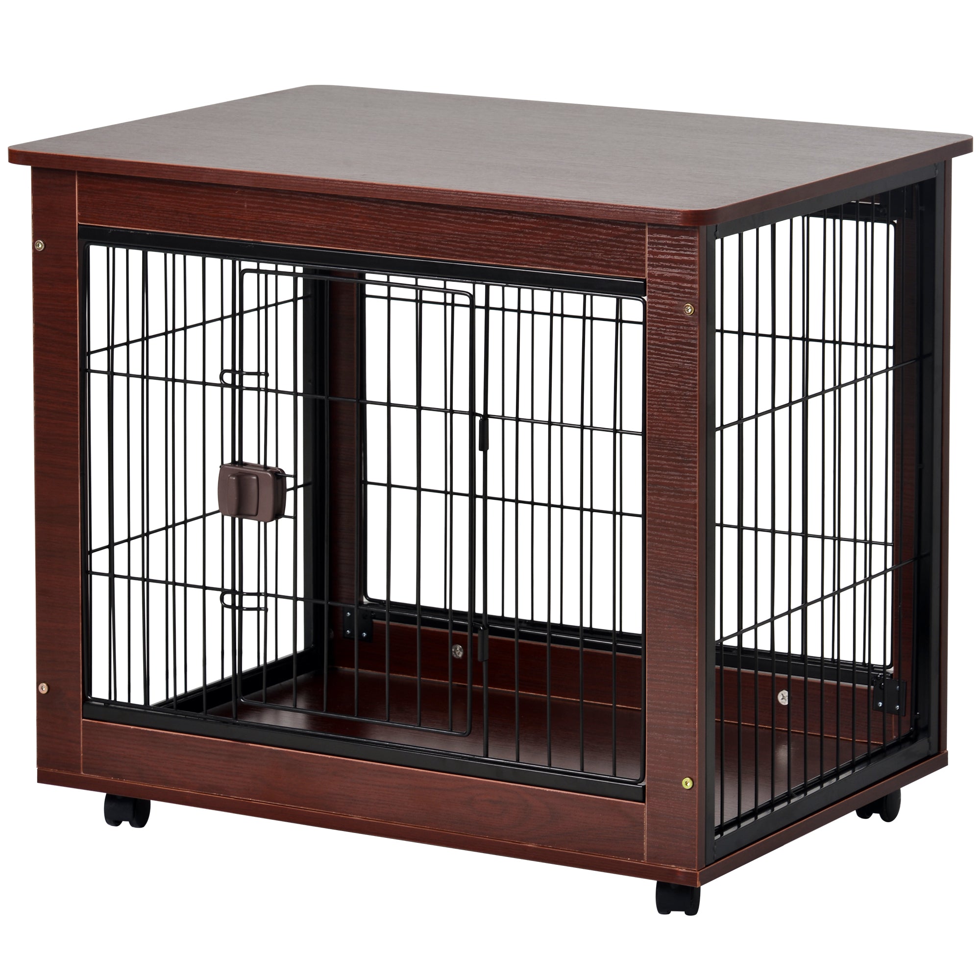 Sesslife Wooden Dog Crate Furniture on Wheels， 31