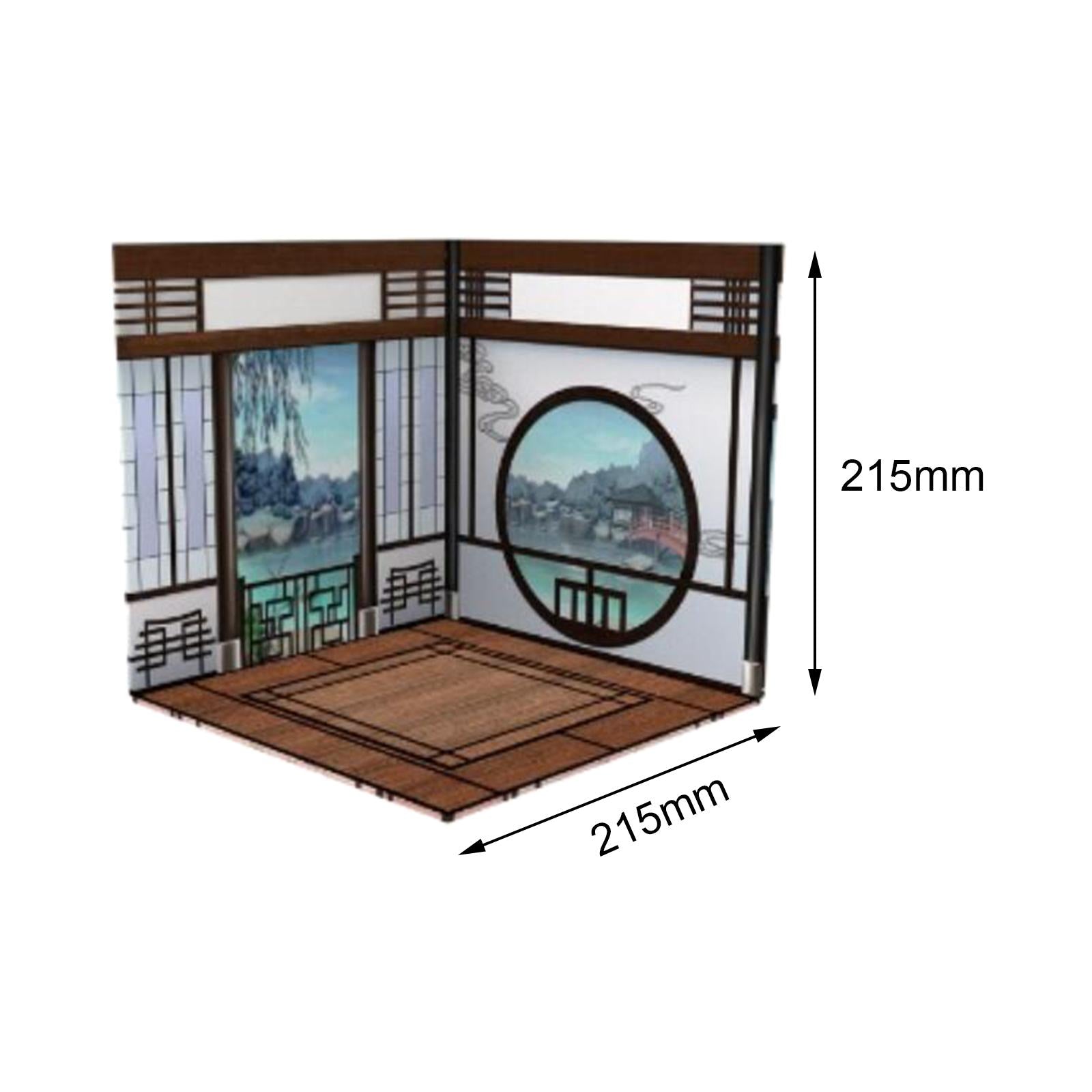 1/12 Scale Backdrop Scene Model Storage Organizer Layout Collection Decorative Scene Display Collection Background for Action Figures Dolls Chinese Room