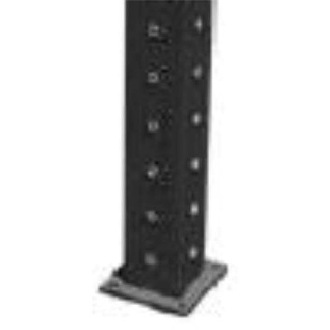 Key-Link Fencing & Railing 293732383-11 3.25 x 38 in. Level Corner Post with Plate Tex, Black