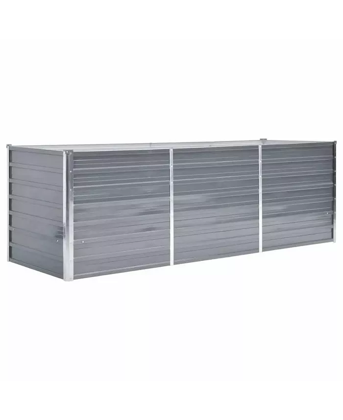 vidaXL Garden Raised Bed Galvanized Steel 94.5