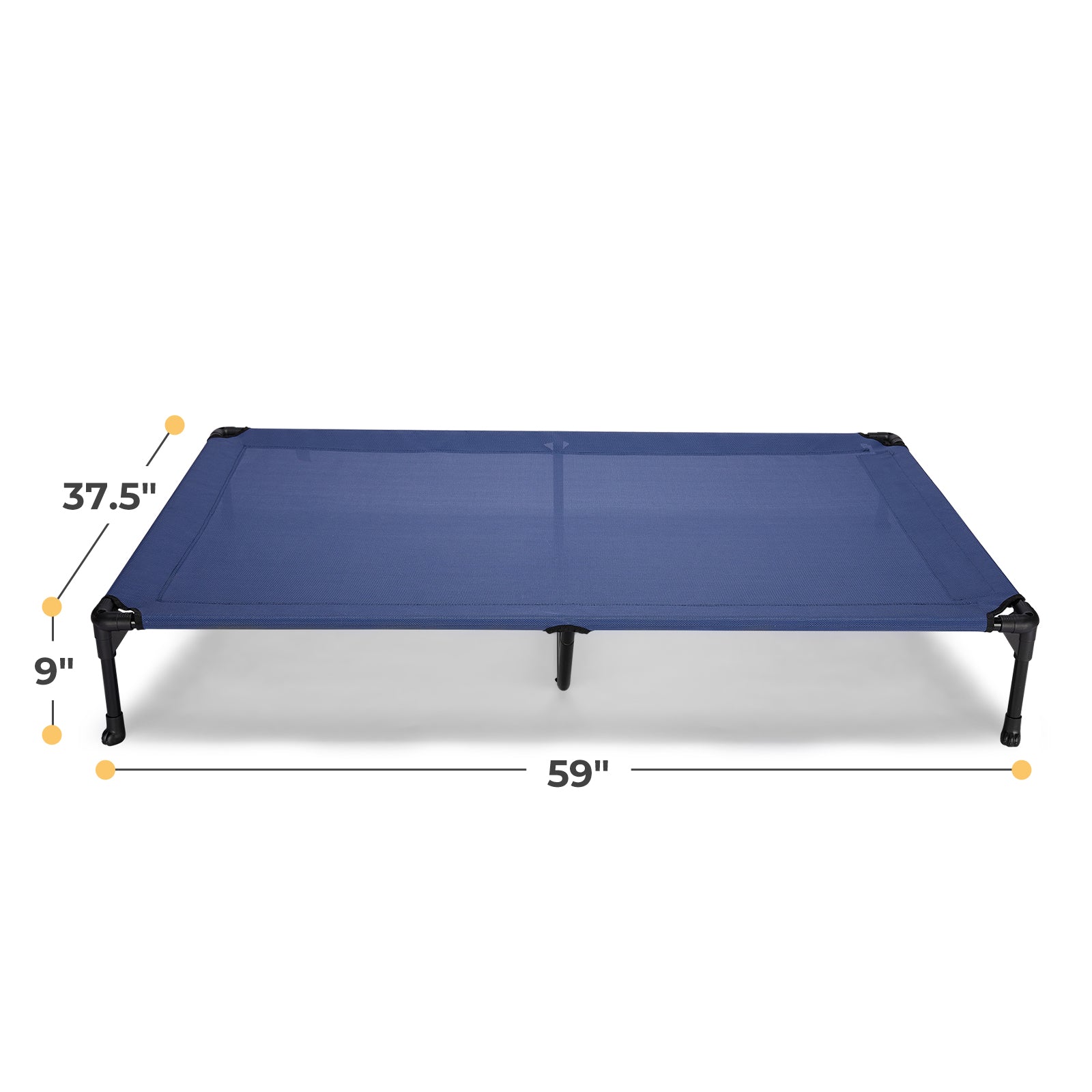 Veehoo Cooling Elevated Dog Bed， Portable Raised Pet Cot with Washable Mesh， XX-Large， Blue