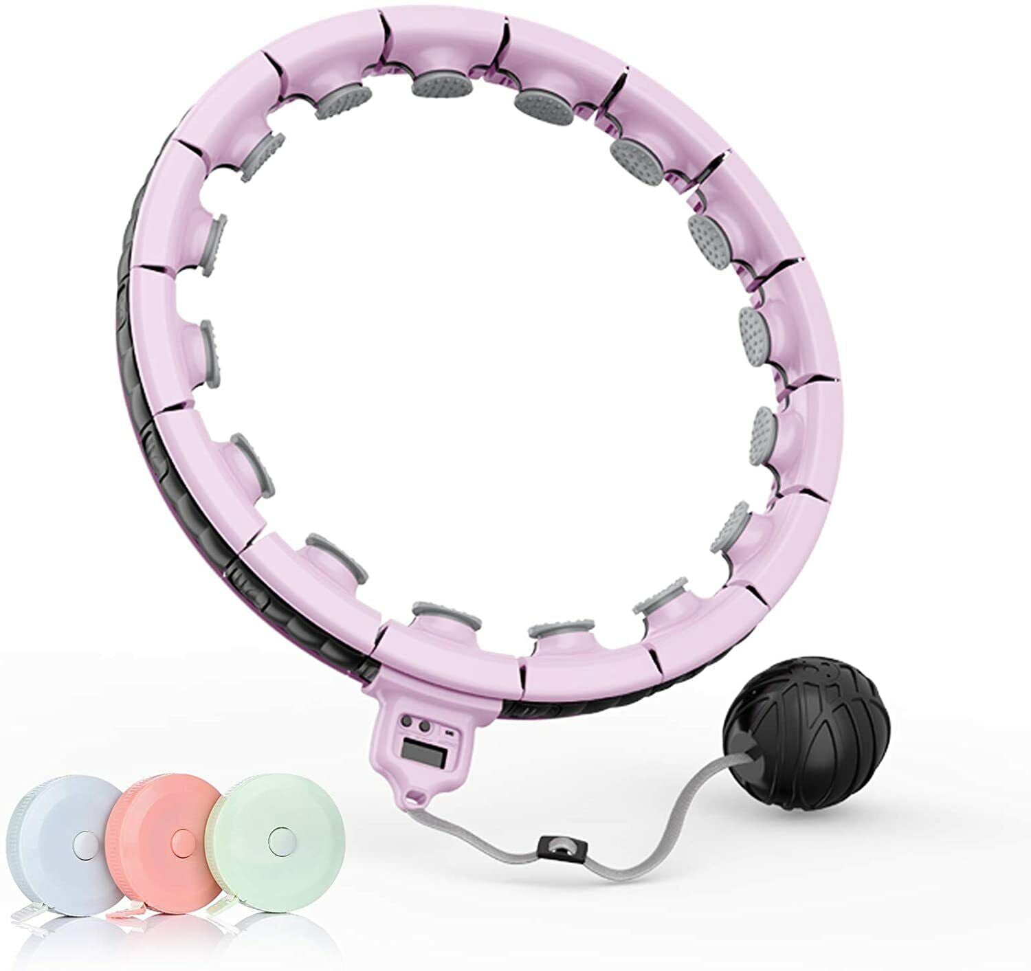 Weighted Hula Hoop，Weight Loss Exercisers，Portable Tape Measure Smart Hula Hoop