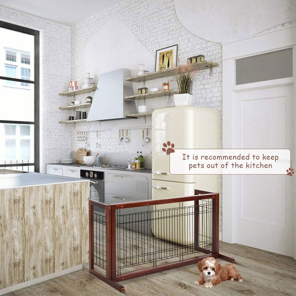 Adjustable Freestanding Pet Gate， 39.8
