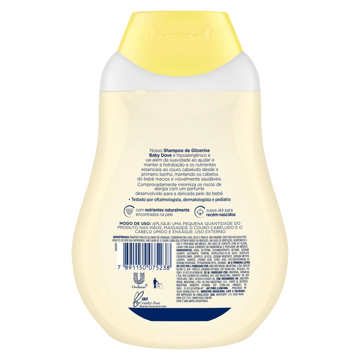 Shampoo de Glicerina Baby Dove Hidratacao Glicerinada 400ml