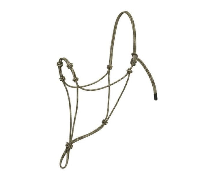 Silvertip Four Knot Rope Halter Average Black