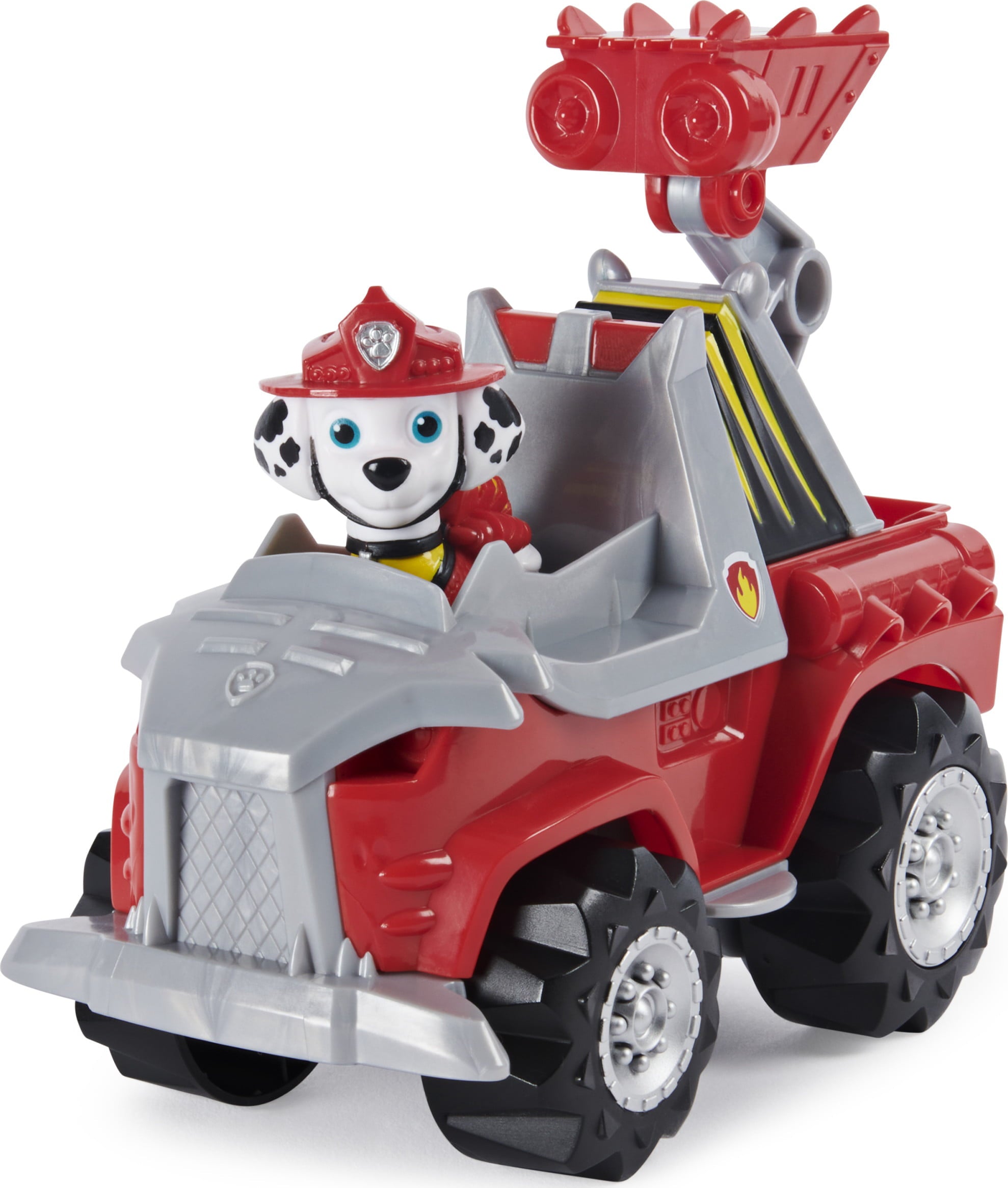 PAW Patrol， Dino Rescue Marshall’s Deluxe Rev Up Vehicle with Mystery Dinosaur Figure