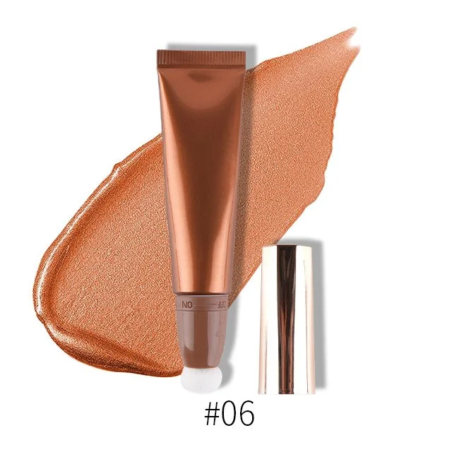 Custom Private Label 6 Shades Highlight Bronzer Stick with Sponge Tip