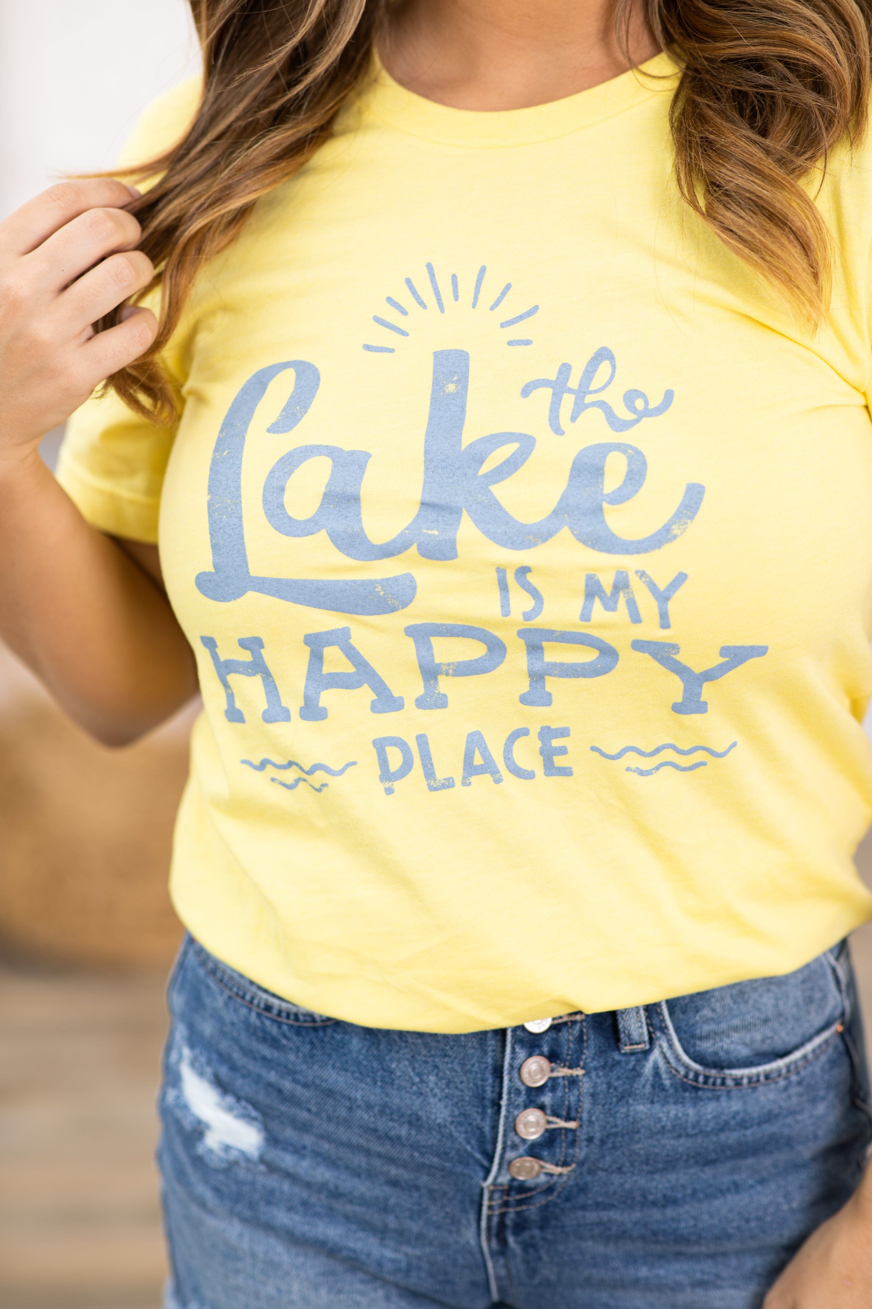 Yellow Lake Is My Happy Place Graphic Tee