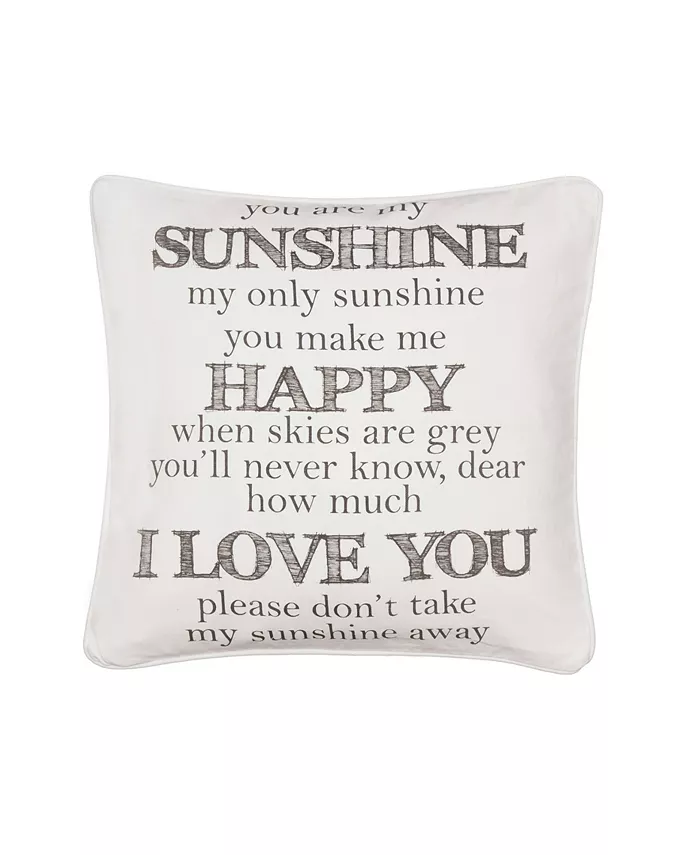 Levtex You Are My Sunshine Word Decorative Pillow， 20