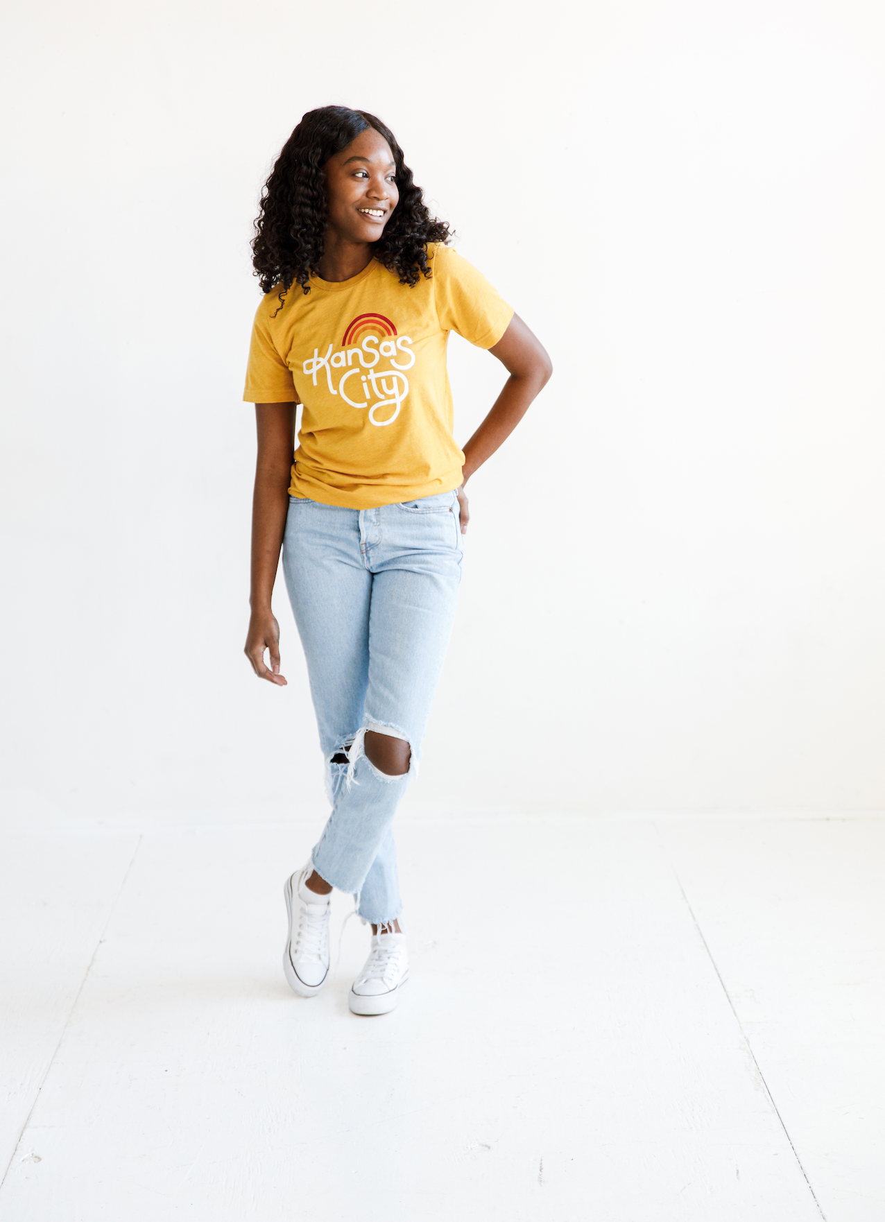 Retro Kansas City T-Shirt - Mustard