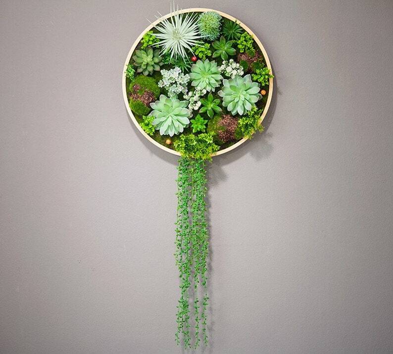 Succulent Wall Art Home Decor | Faux Succulents | Decor Living Wall Ar