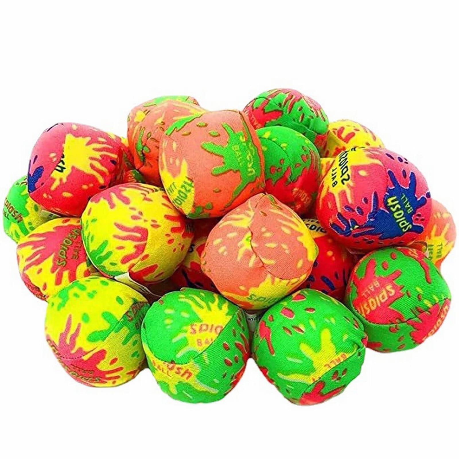 15PC Reusable Water Balls Water Toys Beach Balls Absorbent Cotton Balls Cotton Soaker Bomb Balls Water Bouncing Balls