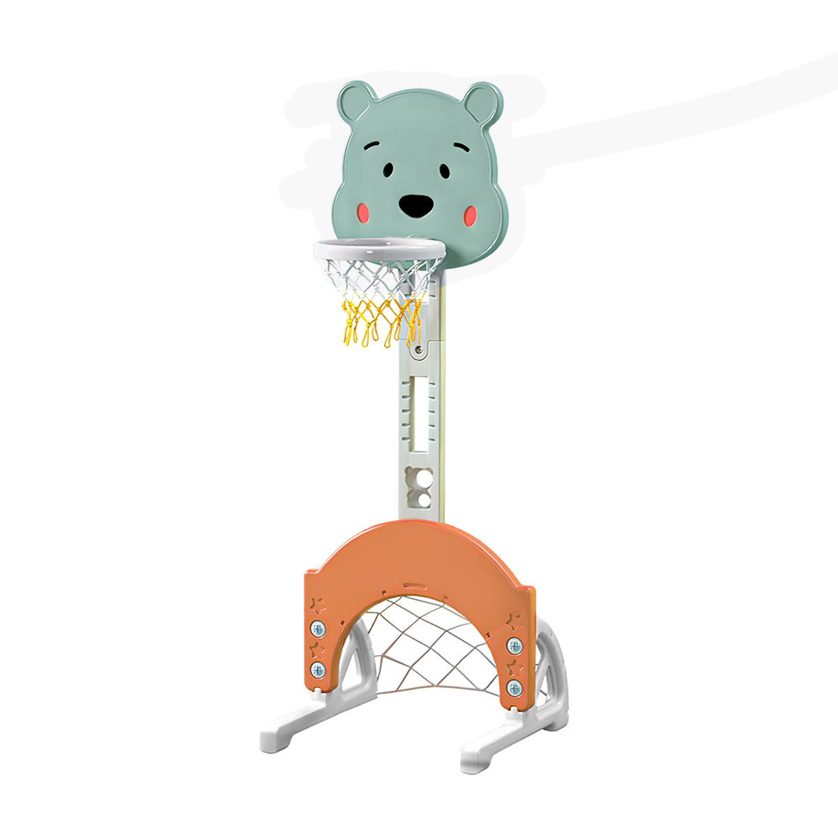 Techvida Kids Basketball Hoop， 2 in 1 toddler Basketball Hoop， Adjustable Basketball Hoop Set with Basketball， Football