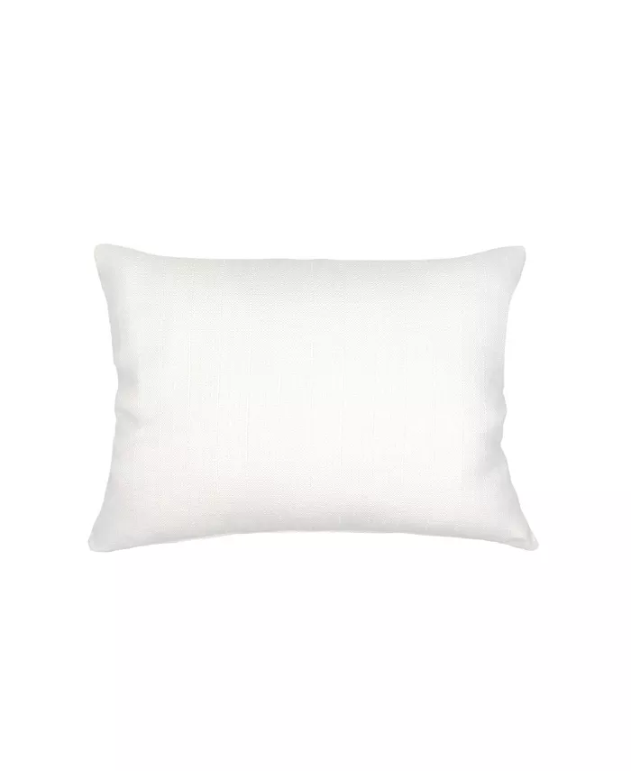Anaya Home Summer Classic White Outdoor Lumbar Pillow