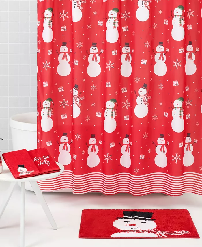 Home for the Holidays Jolly Snowman Christmas Bathroom Accessory 17 Piece Set