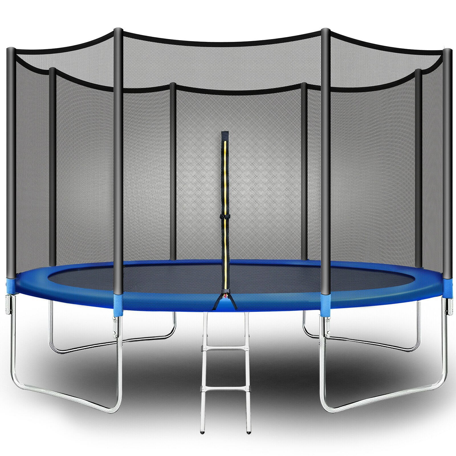 Polar Aurora 12Ft Outdoor Backyard Trampoline for Kids Adults Family Happy Time with Safety Enclosure Net， Non-Slip Ladder，Spring Pad Combo Bounce Jump Recreational Trampoline