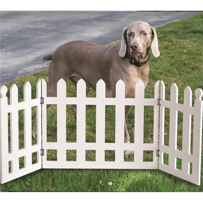 ETNA Products Picket Fence Wood Pet Gate， White， 42