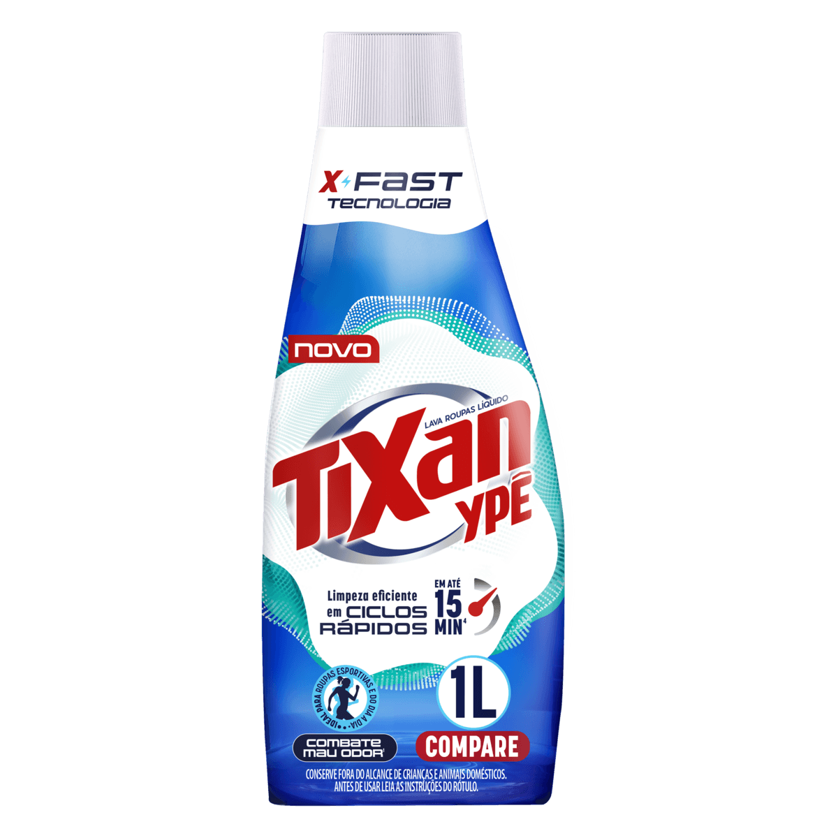 Lava-Roupas Liquido Tixan Ype Express Combate Mau Odor Frasco 1l