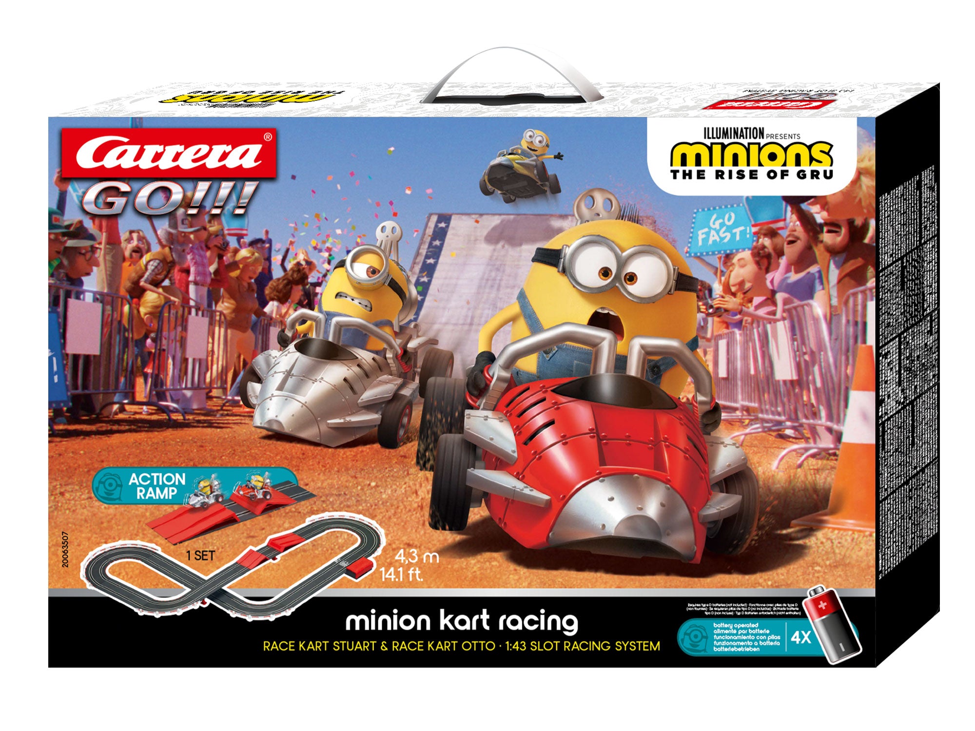 Carrera 20063507 GO Minions The Rise of Gru 1:43 Scale Slot Car Set
