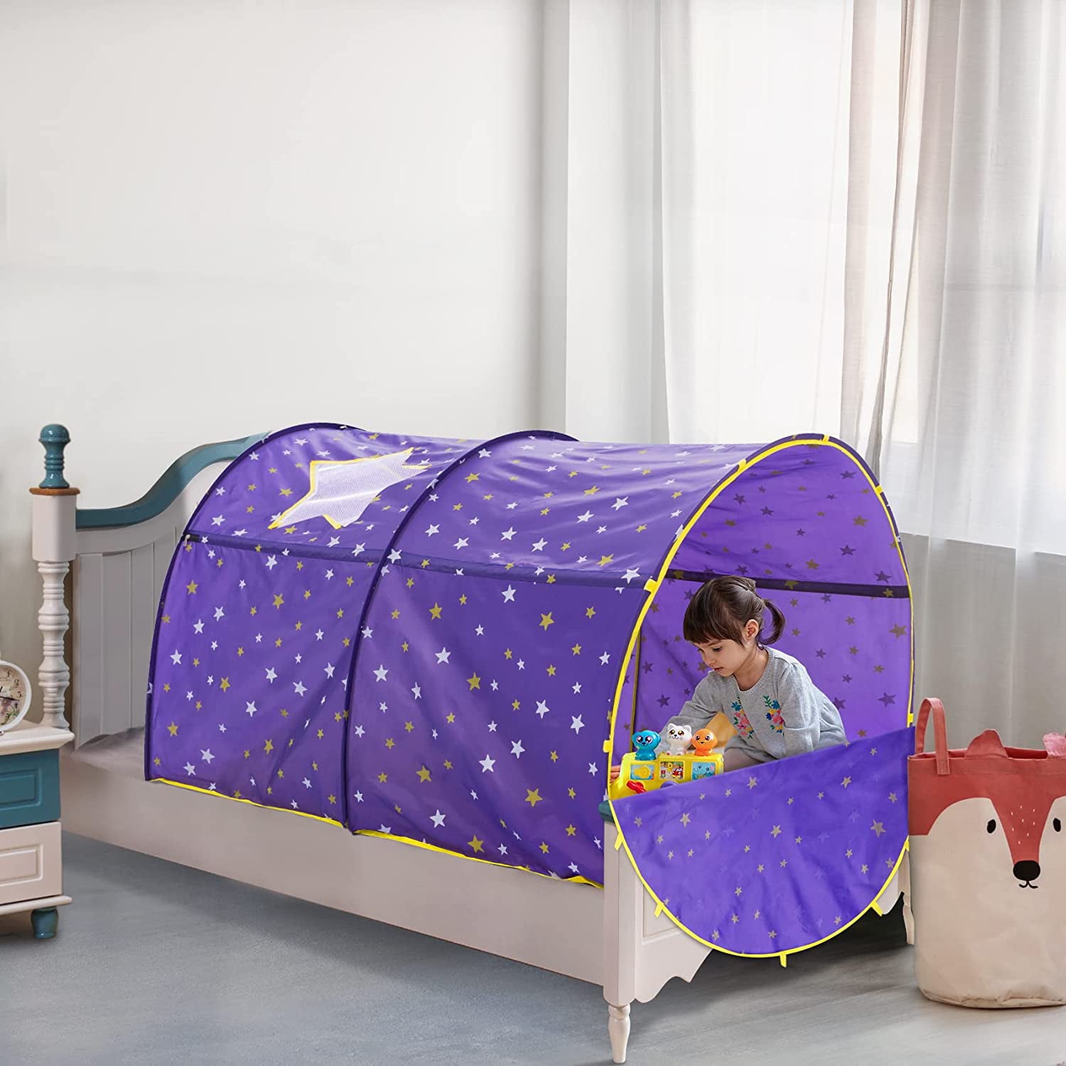 Bed Tent Canopy Dream Kids Play Playhouse Privacy Twin Starlight by Alvantor