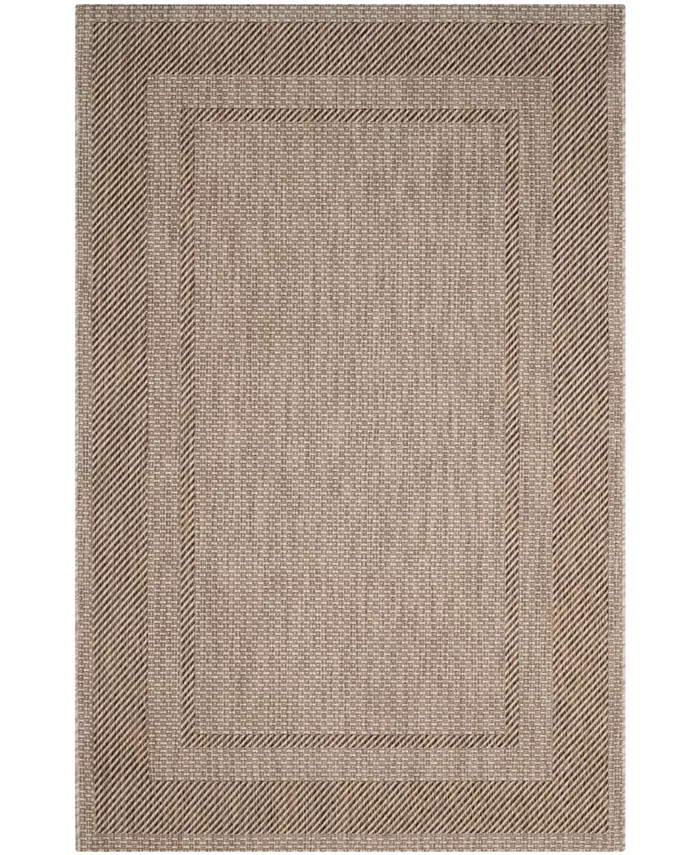 Safavieh Courtyard Beige and Brown 8' x 11' Outdoor Area Rug