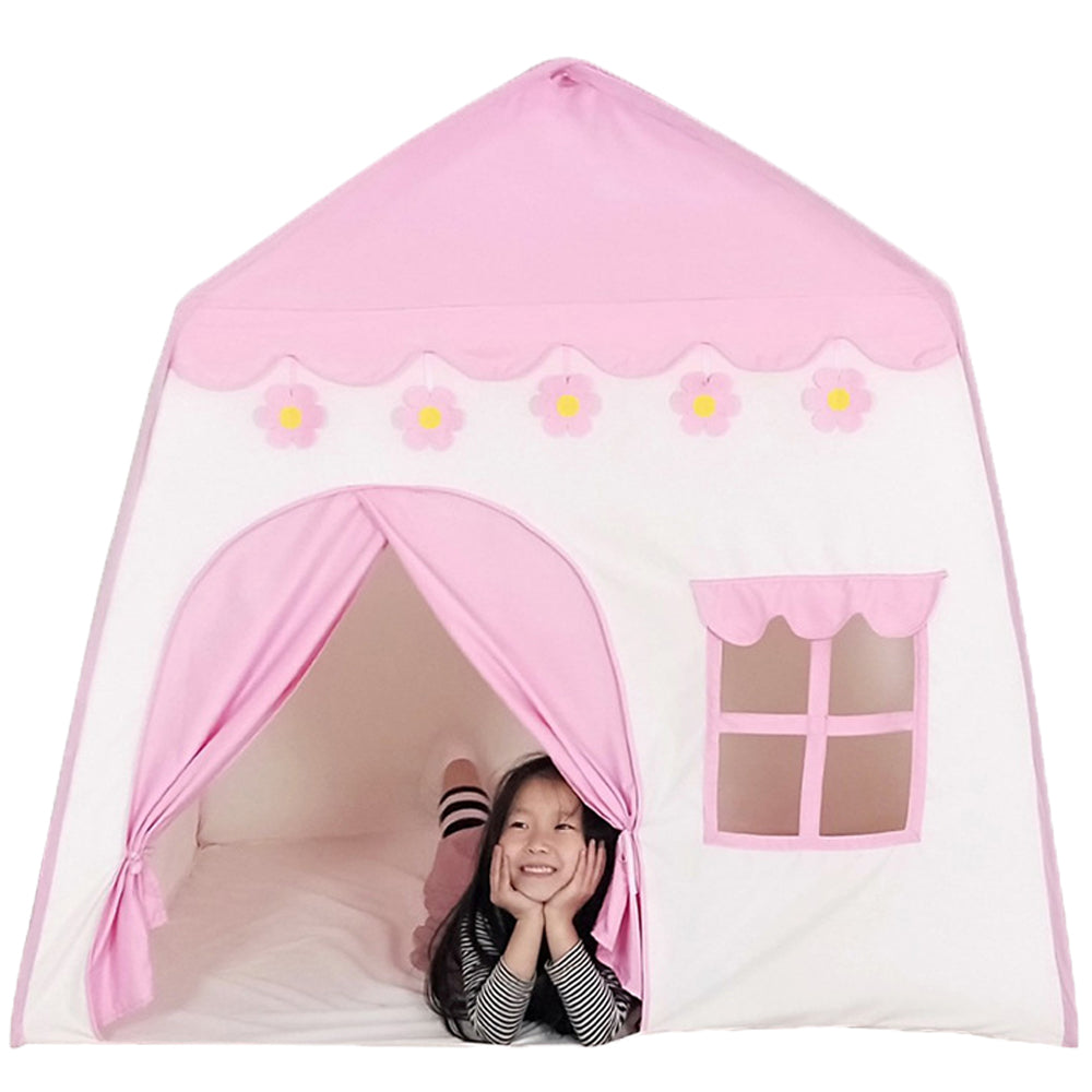 Portable Kids Tent Outdoor/Indoor Playhouse Large Teepee with Carry Bag Girl's Birthday Gift