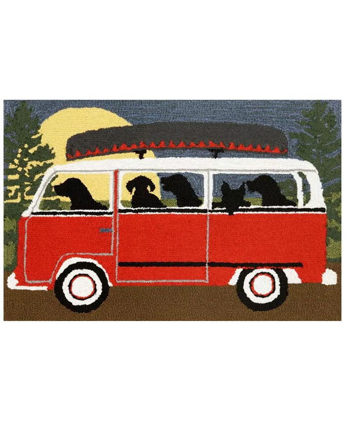 Liora Manne' Liora Manne Front Porch Indoor Outdoor Camping Trip Red 2' x 3' Area Rug