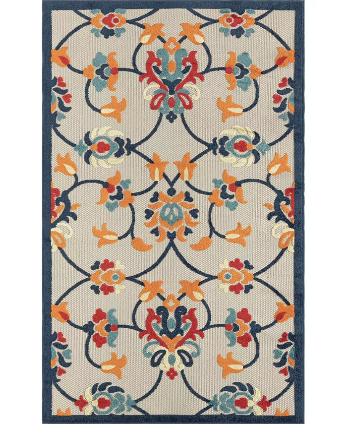 LR Home Lanai LNI81814 2' x 3' Outdoor Area Rug