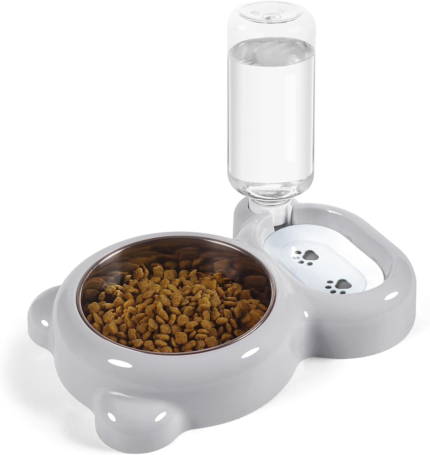 Cat Feeding Station | 2-in-1 Food & Water Bowl – Automatic Clean Hydration