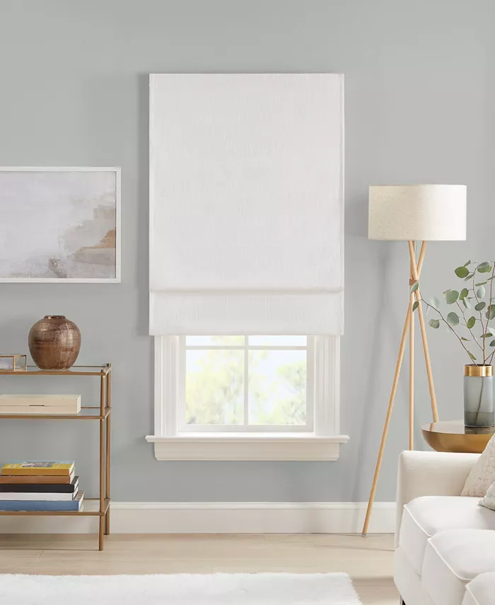 Eclipse Drew Blackout Textured Solid Cordless Roman Shades