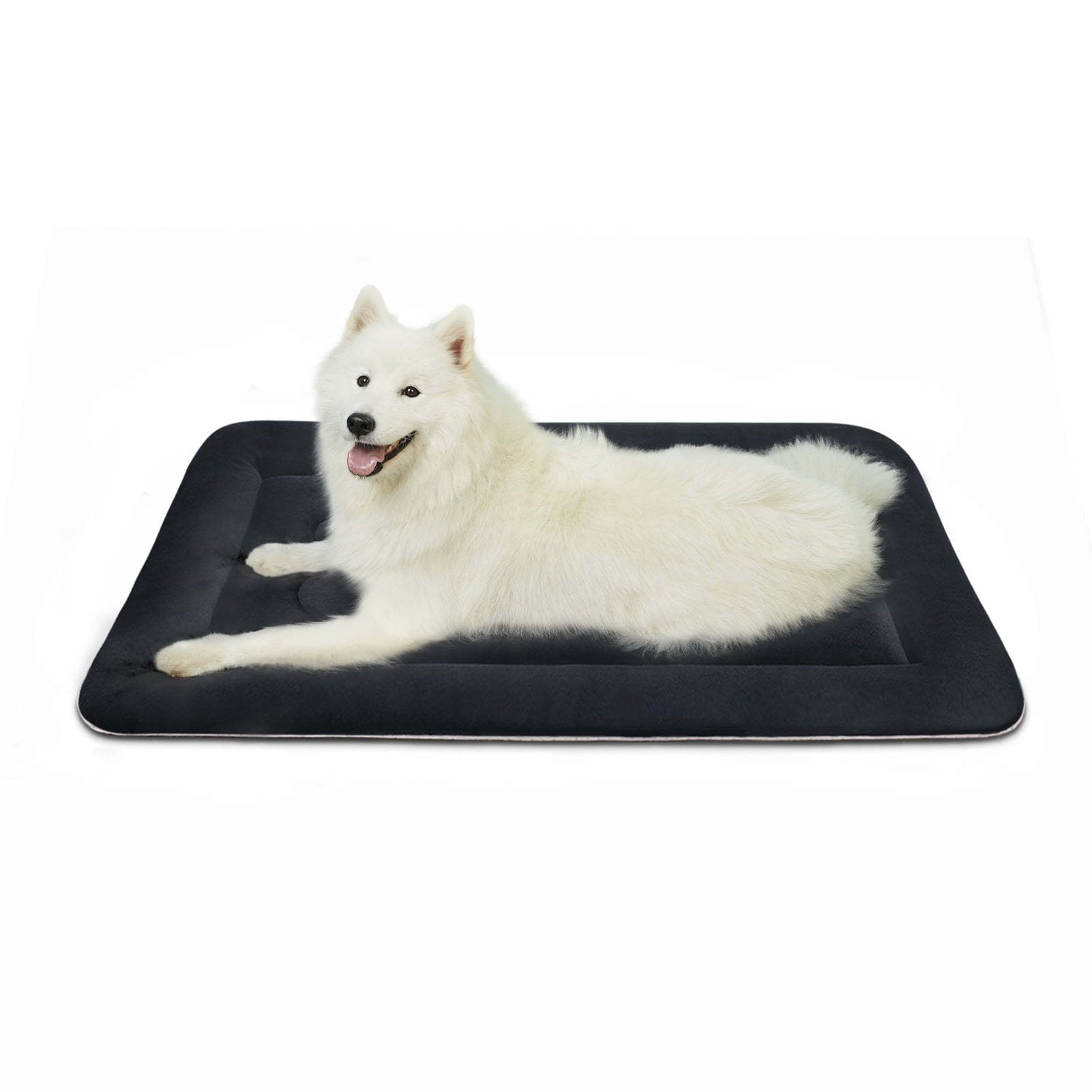 PROCIPE Large Dog Bed Large Crate Mat 42in Anti-Slip Washable Soft Mattress Kennel Pads Dark Grey