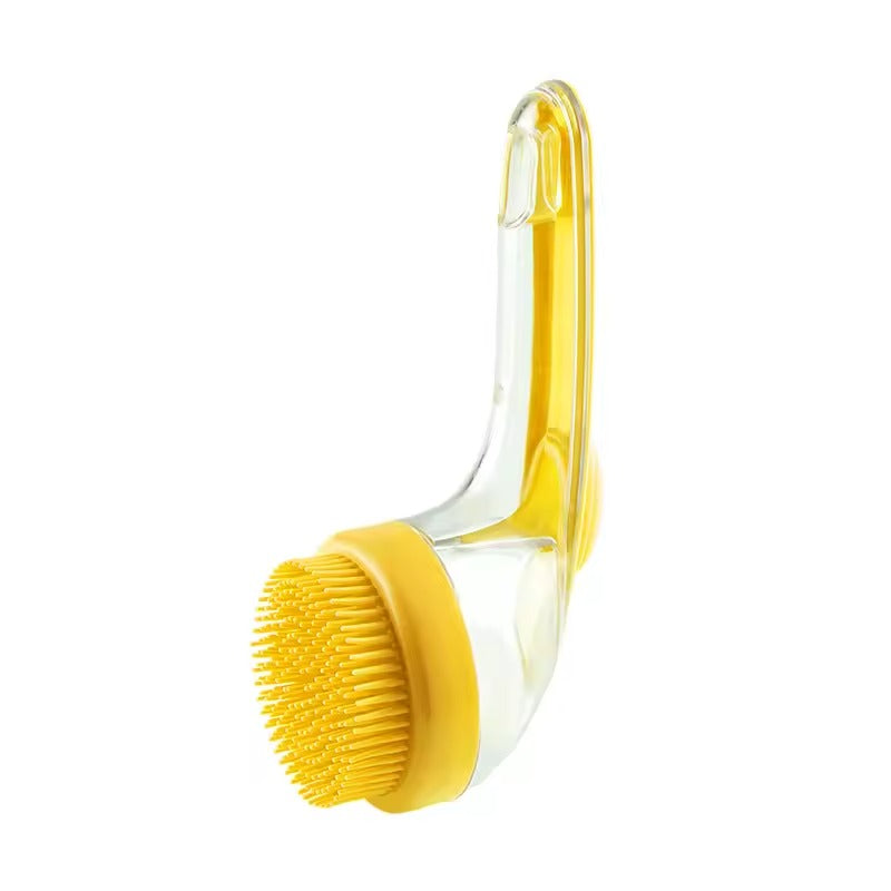 Pet Bath Brush with Built-in Soap Dispenser | Gentle Dog & Cat Washing Tool
