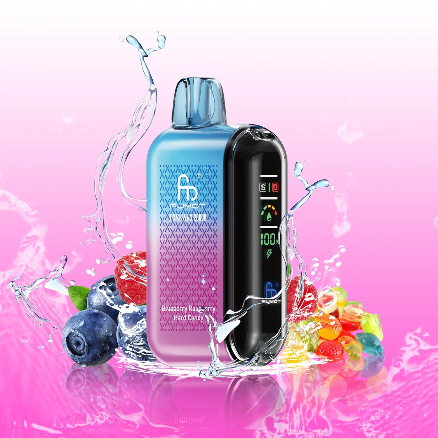 Fumot Tornado Vape 20000 - Blueberry Raspberry Hard Candy