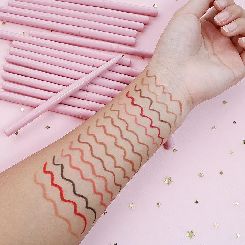 15 shades custom long lasting rotation creamy lipliner pencil