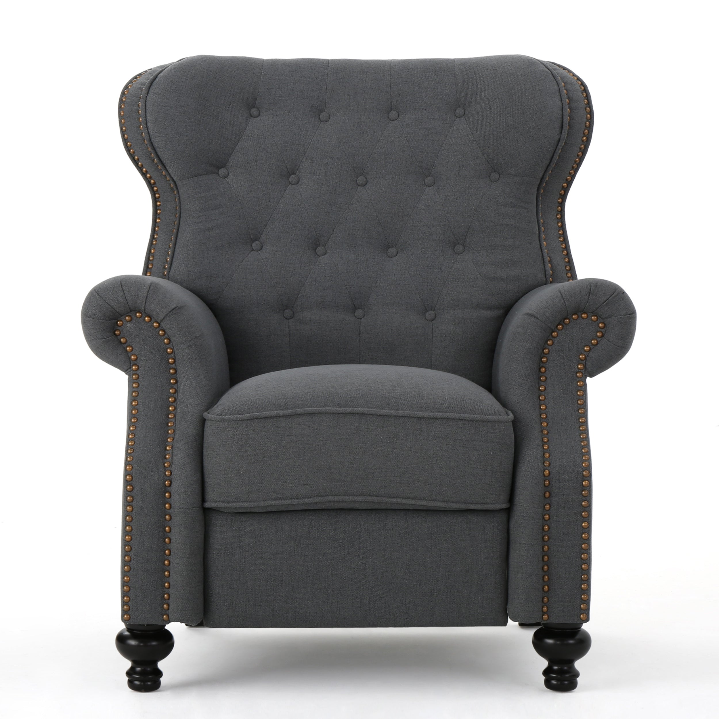Waldo Tufted Back Studded Accent Recliner Armchair