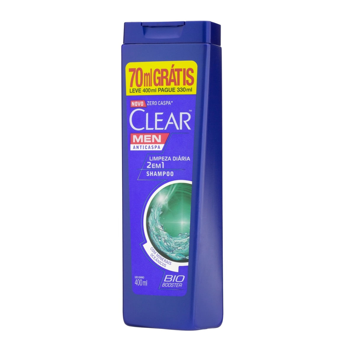 Shampoo 2 em 1 Anticaspa Clear Men Limpeza Diaria 400ml